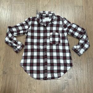 Abercrombie & Fitch Soft A&F Flannel Collection Plaid Dress Lounge Shirt…